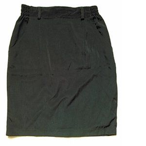 Rich Girl Pencil Skirt with Pockets, Black, Small